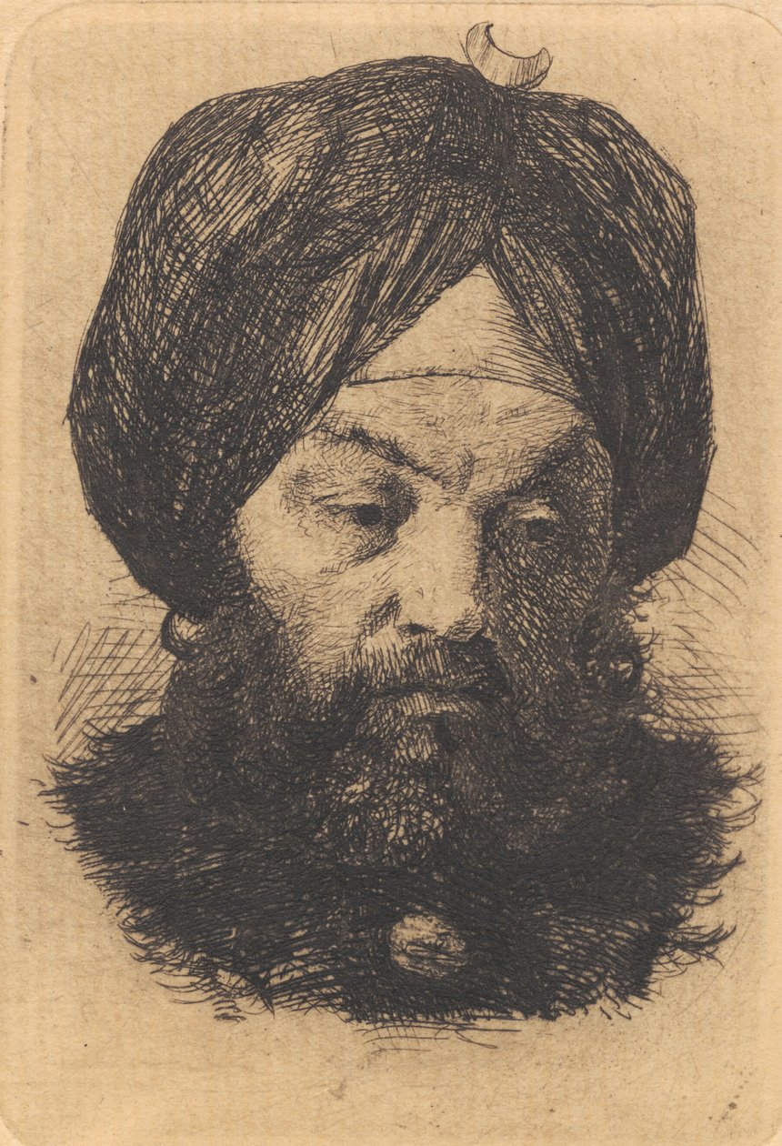 Man med turban av Frans Schwartz