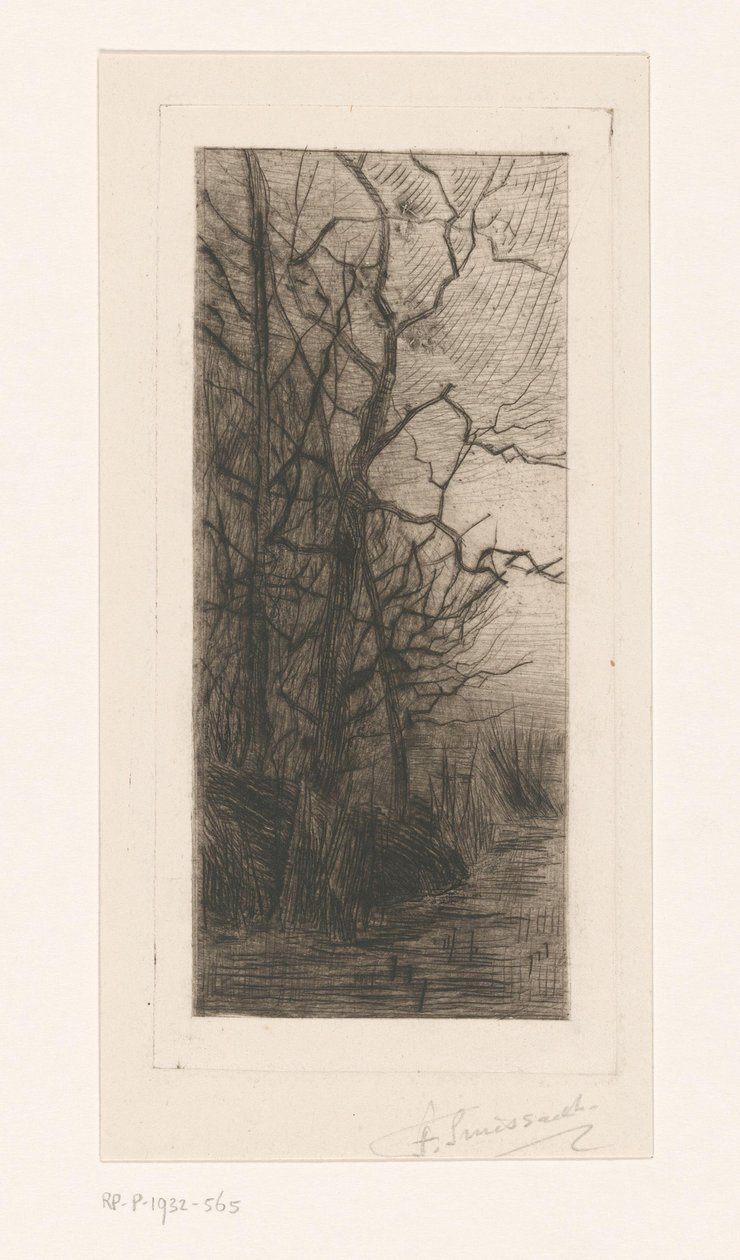 Träd vid vattnet av Frans Smissaert (signed by artist)