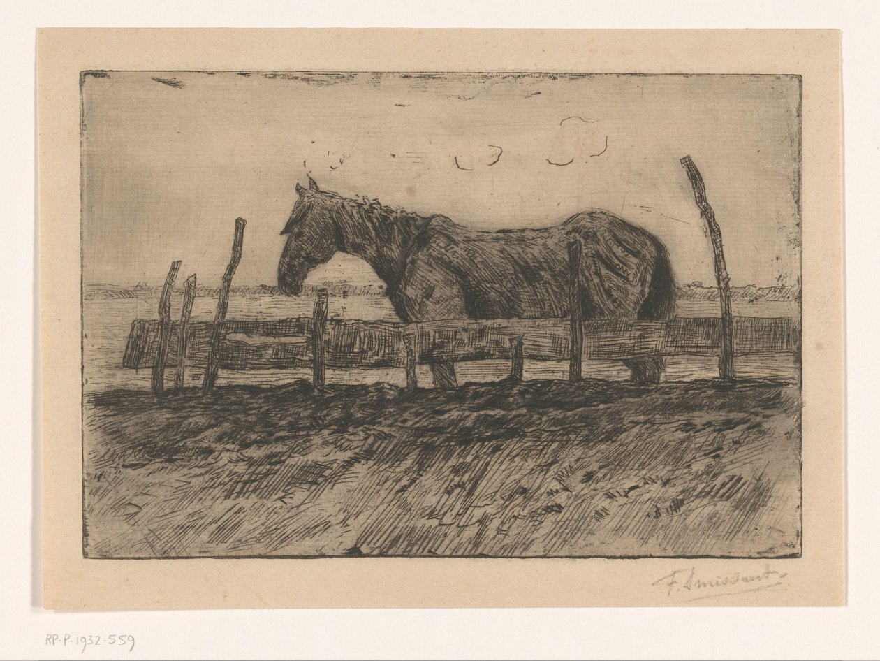 Häst av Frans Smissaert (signed by artist)