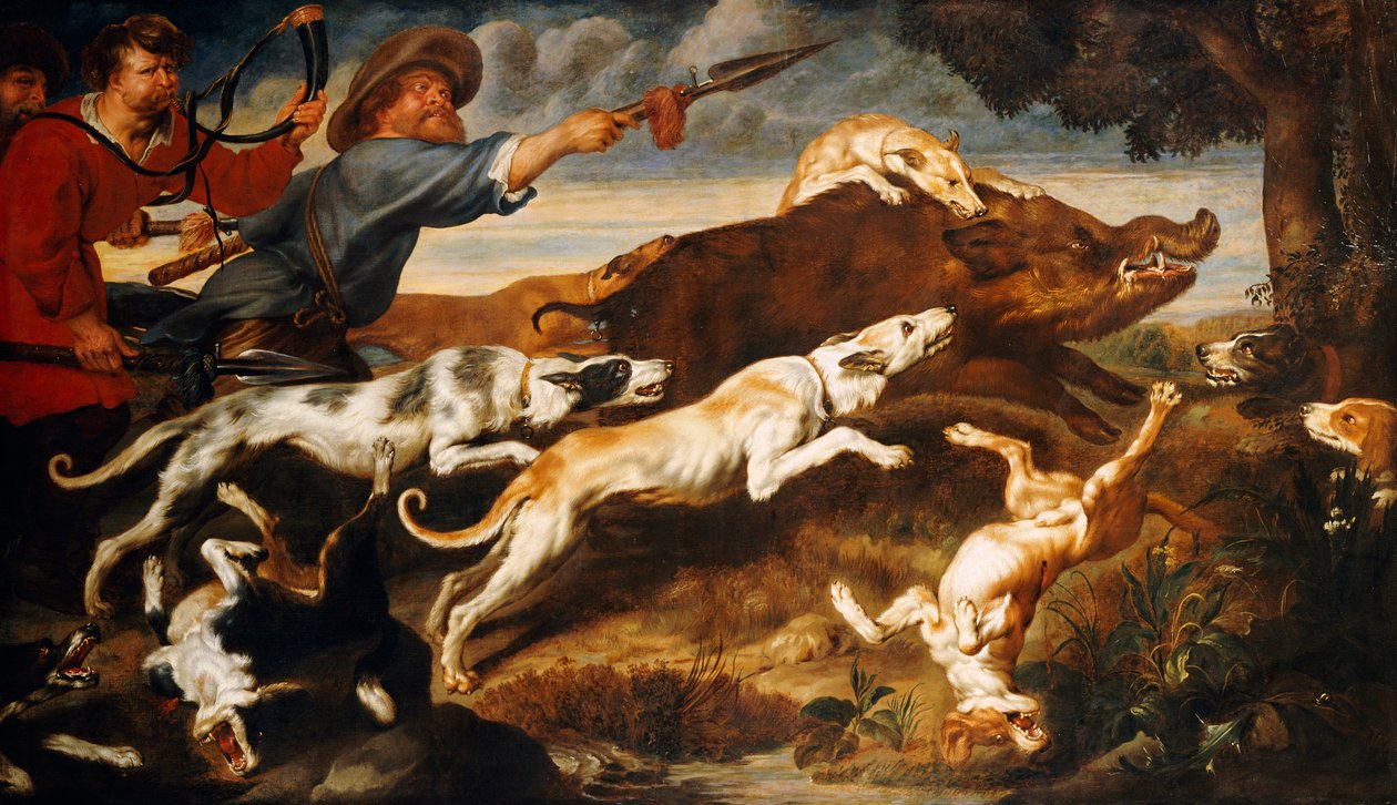 En galtjakt av Frans Snyders or Snijders