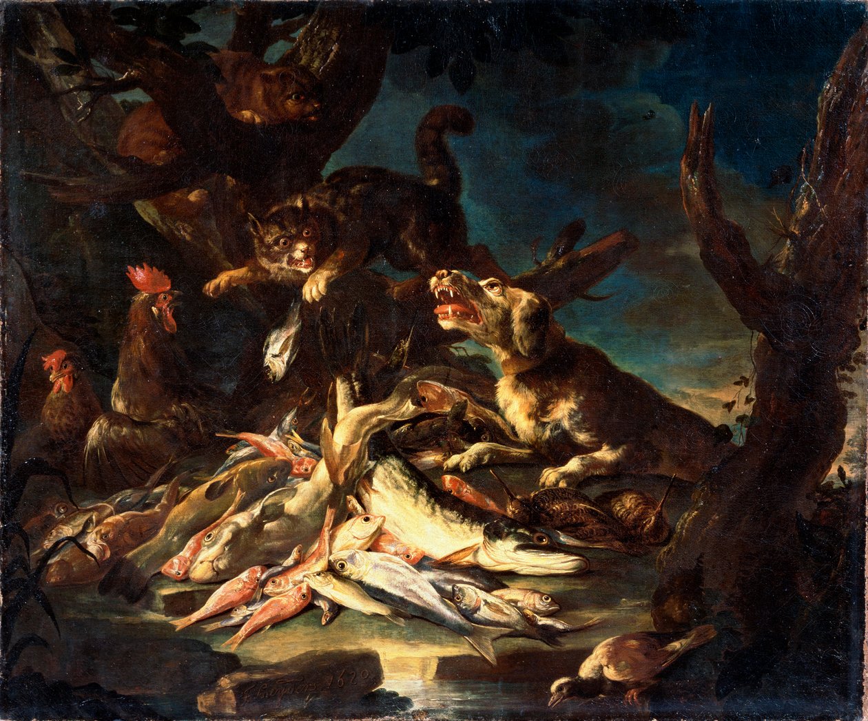 Fisk, 1620. av Frans Snyders or Snijders