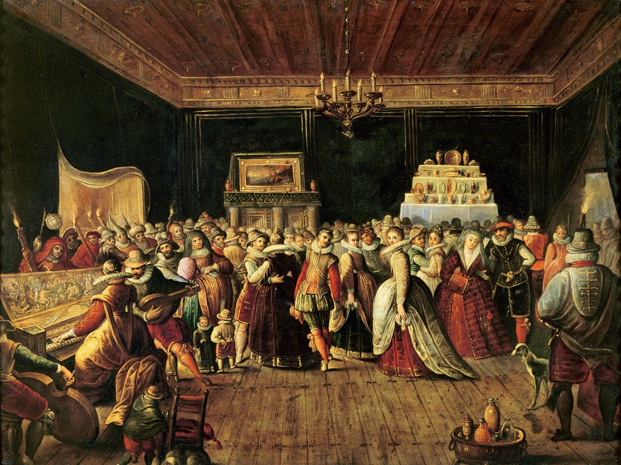 En boll (olja på koppar) av Frans the Elder Francken