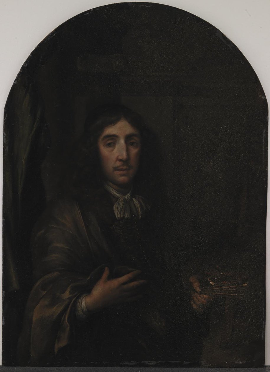 Porträtt av en målare av Frans van I Mieris