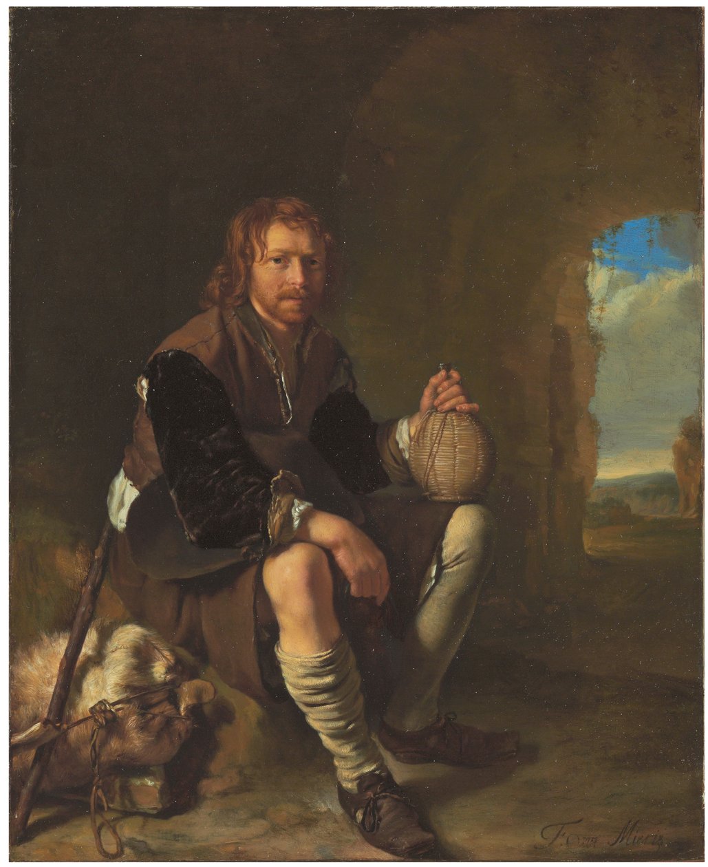 En resenär i vila av Frans van Mieris