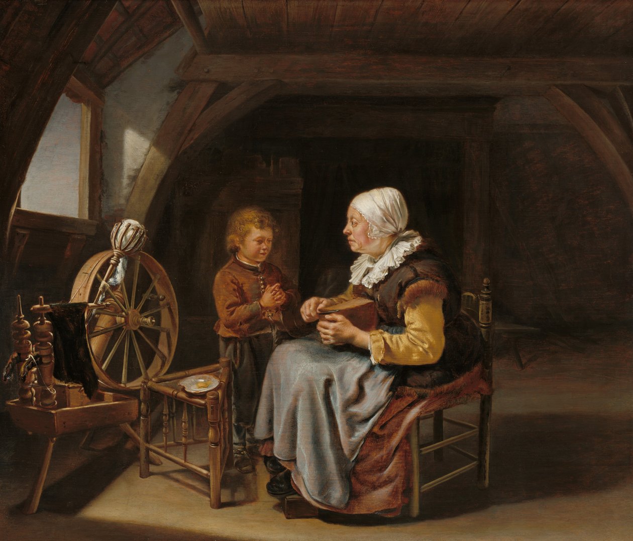 Saying Grace, c. 16501655. av Frans van Mieris