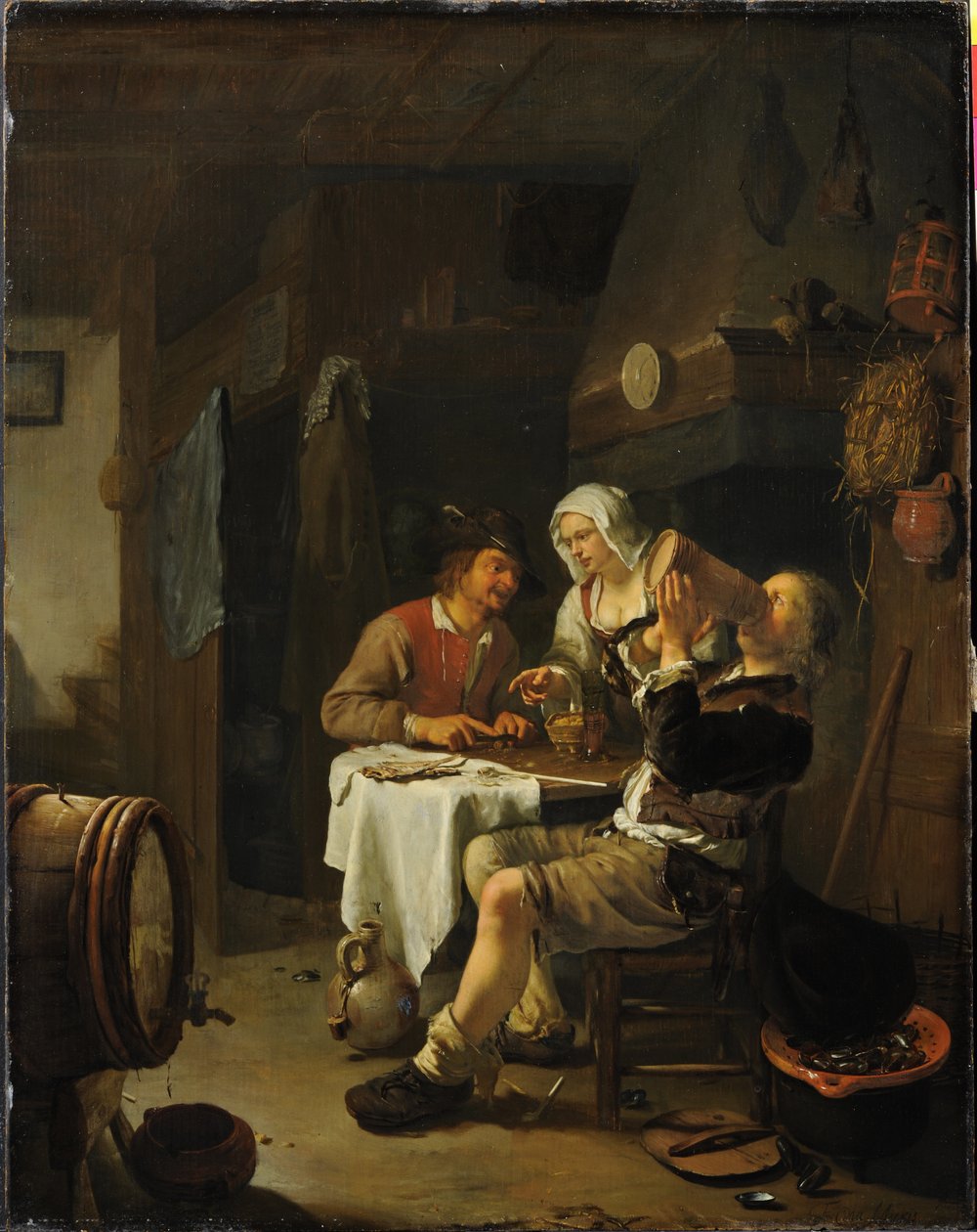 Tavernans scen av Frans van Mieris the Elder