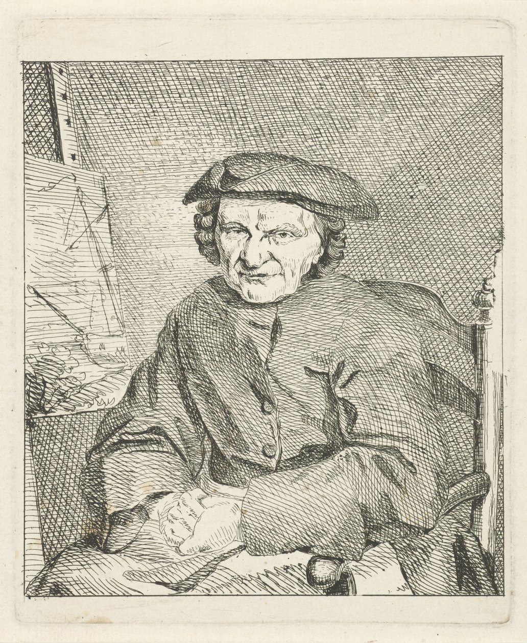 Porträtt av Adam Silo av Frans van der Mijn