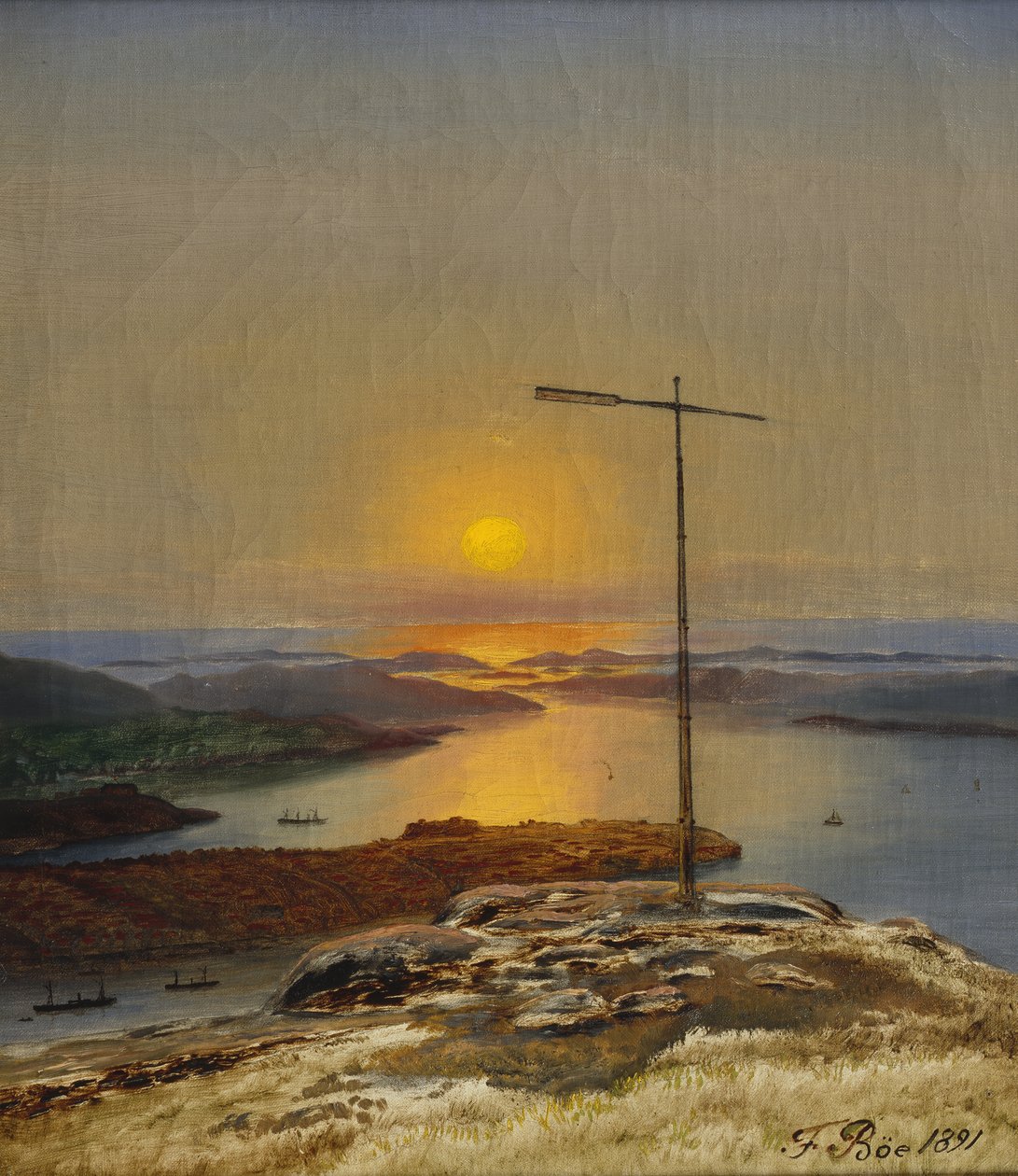 Utsikt från Sandviksfjellet, Bergen av Frants Diderik Boe