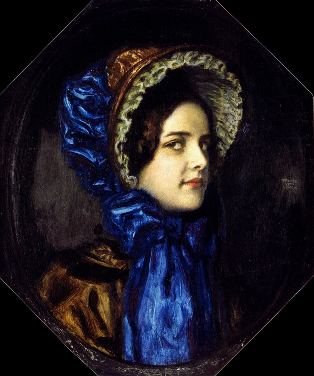 Mary mit Biedermeierhut av Franz von Stuck
