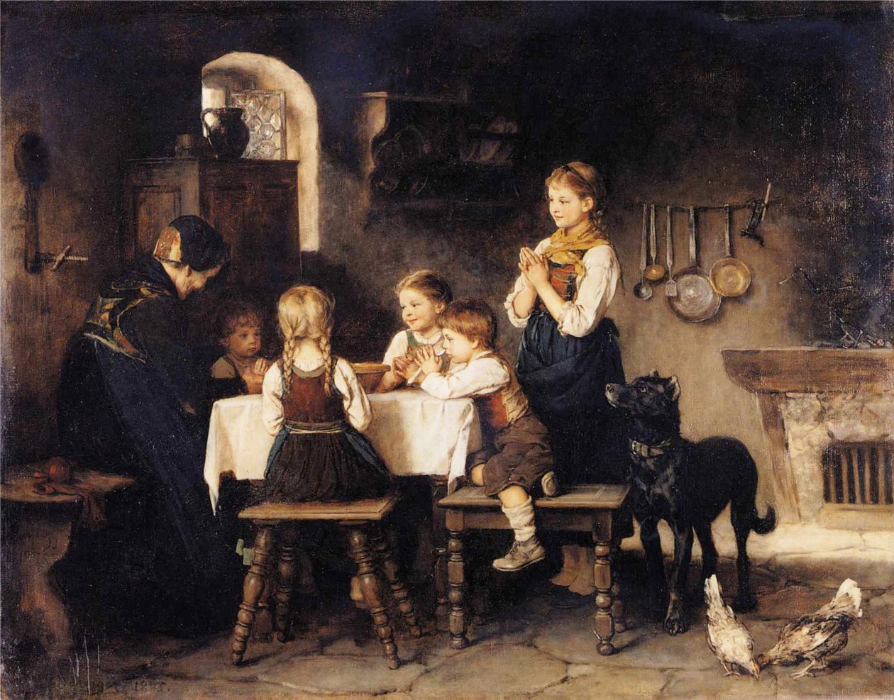  Grace Before Mealn av Franz Defregger