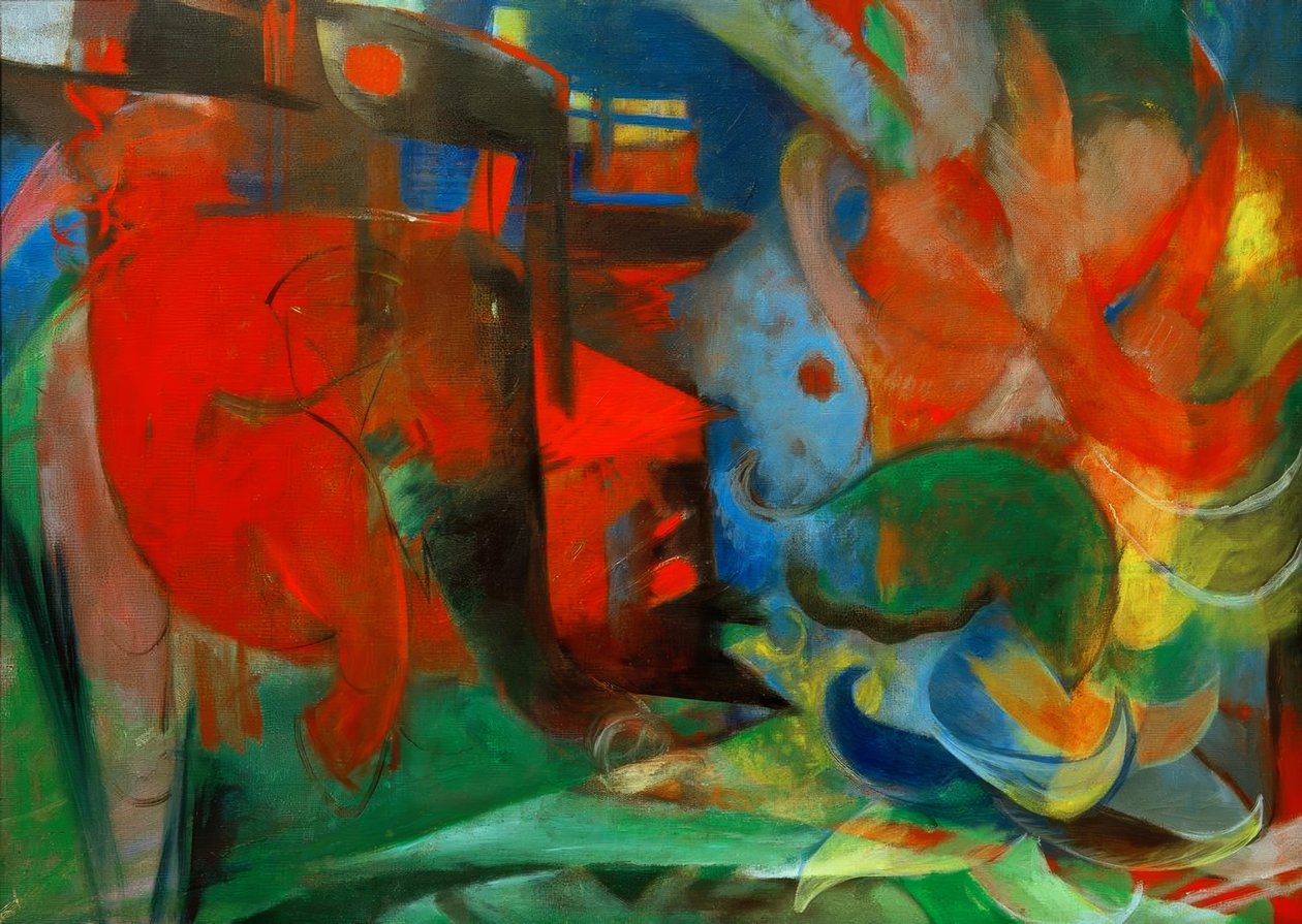 Abstrakta formulär II av Franz Marc