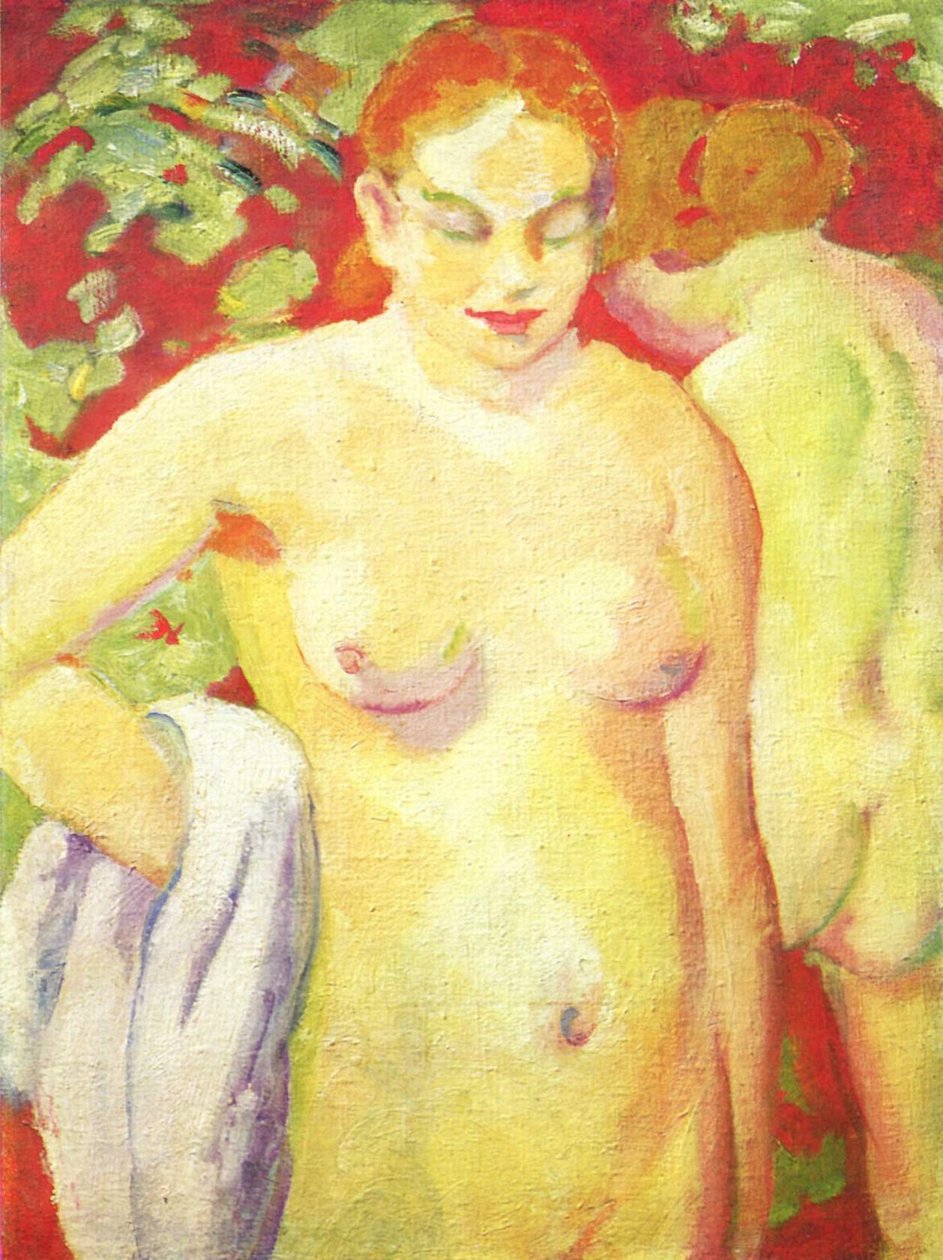Akte auf Zinnober av Franz Marc