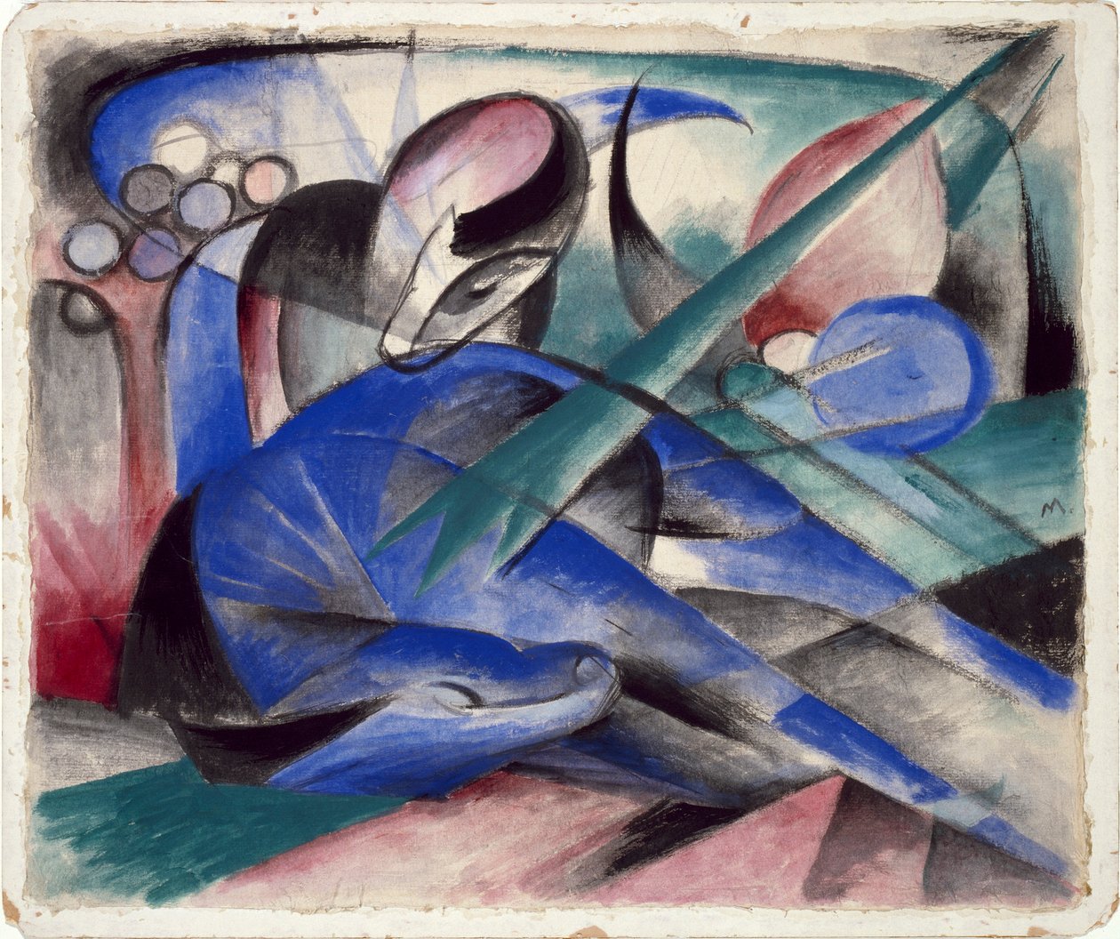 Drömmande häst av Franz Marc