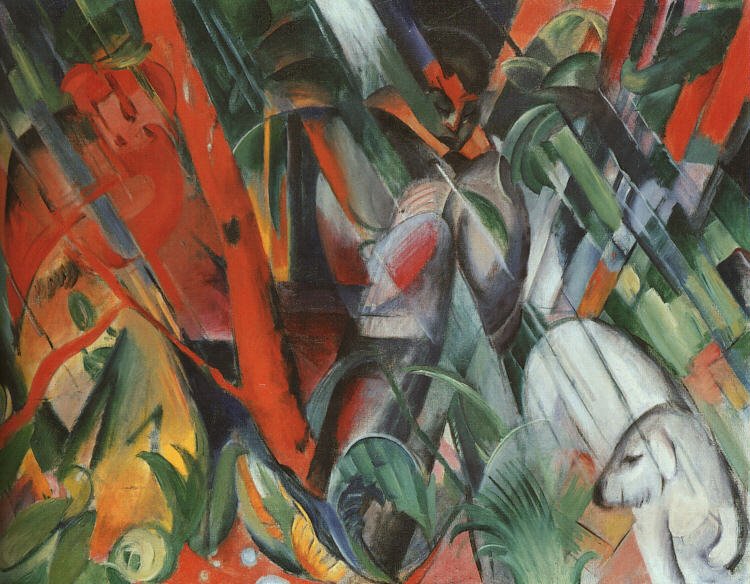 Im Regen av Franz Marc