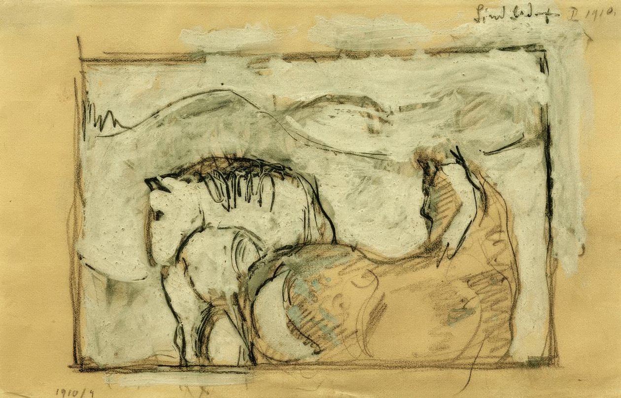 Två hästar av Franz Marc