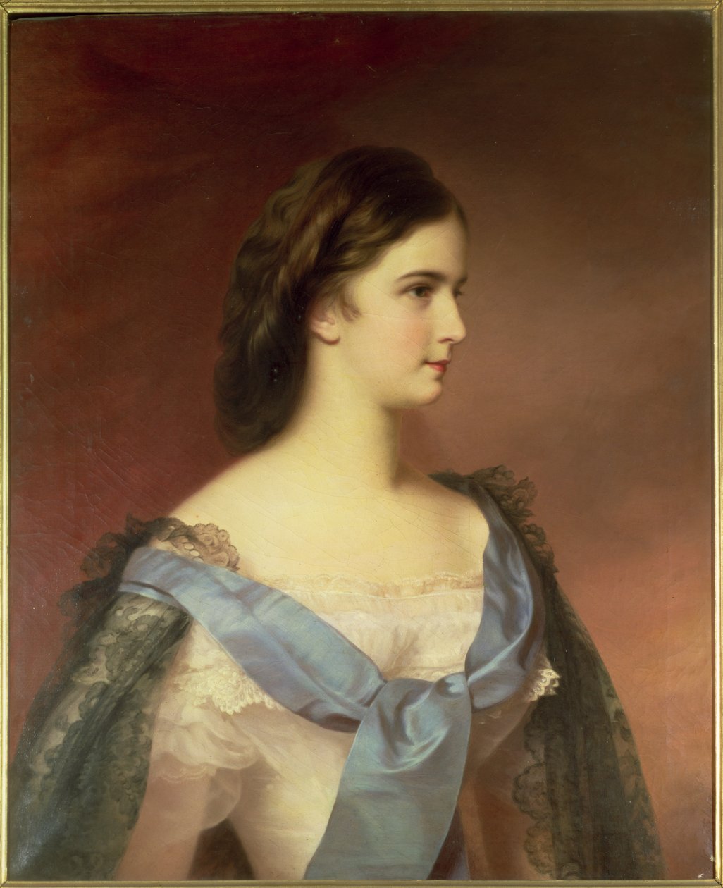 Kejsarinnan Elisabet av Bayern (1837-98) som ung kvinna av Franz Schrotzberg
