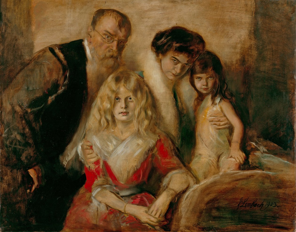 Family von Lenbach av Franz Seraph von Lenbach