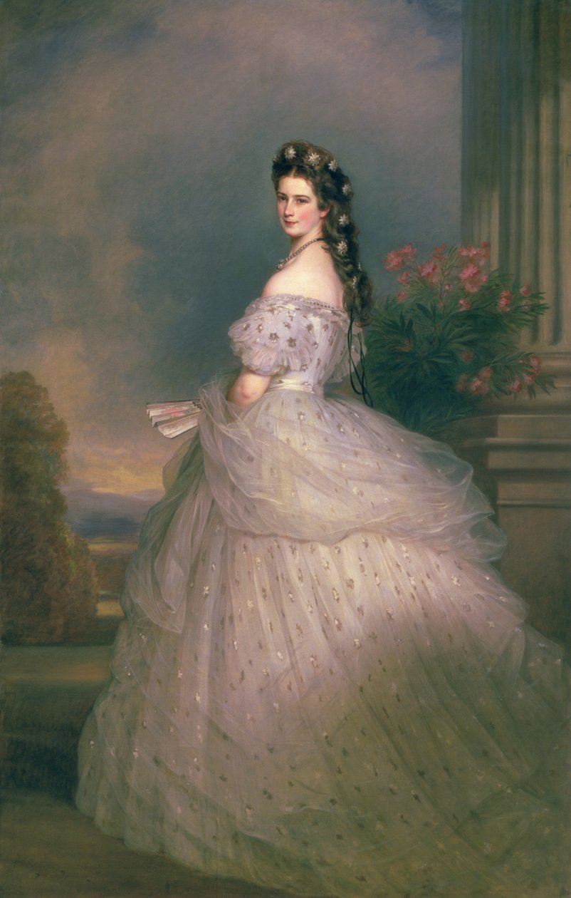 Elisabeth av Bayern (1837-98), kejsarinna av Österrike, hustru till kejsar Franz Josef av Österrike (1830-1916) av Franz Xaver Winterhalter