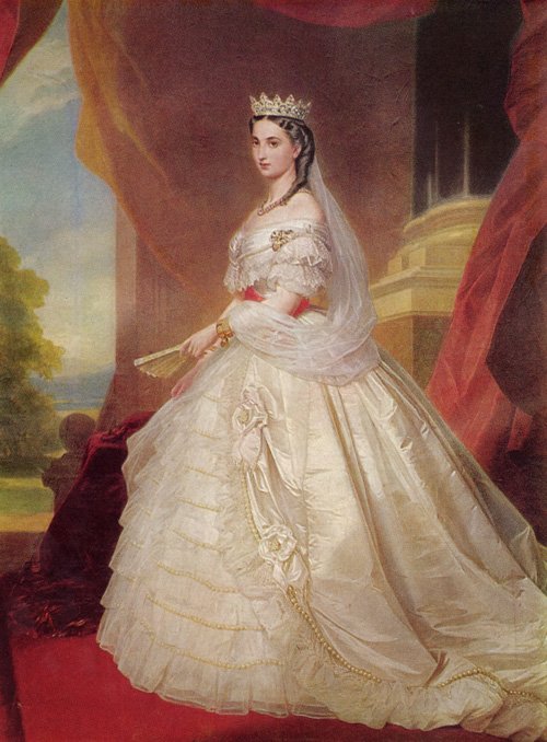 Portrait of Charlotte of Belgium av Franz Xaver Winterhalter