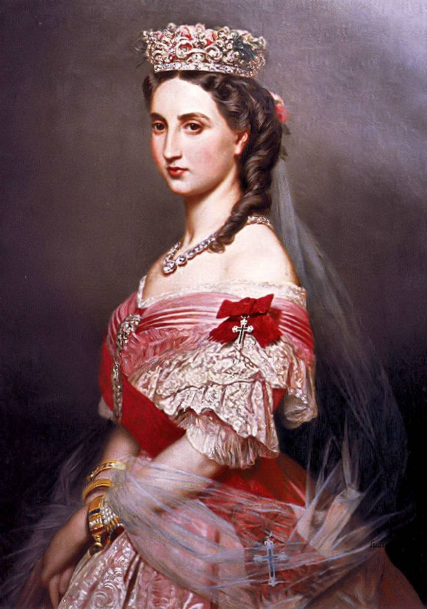 Portrait of Charlotte of Belgium av Franz Xaver Winterhalter