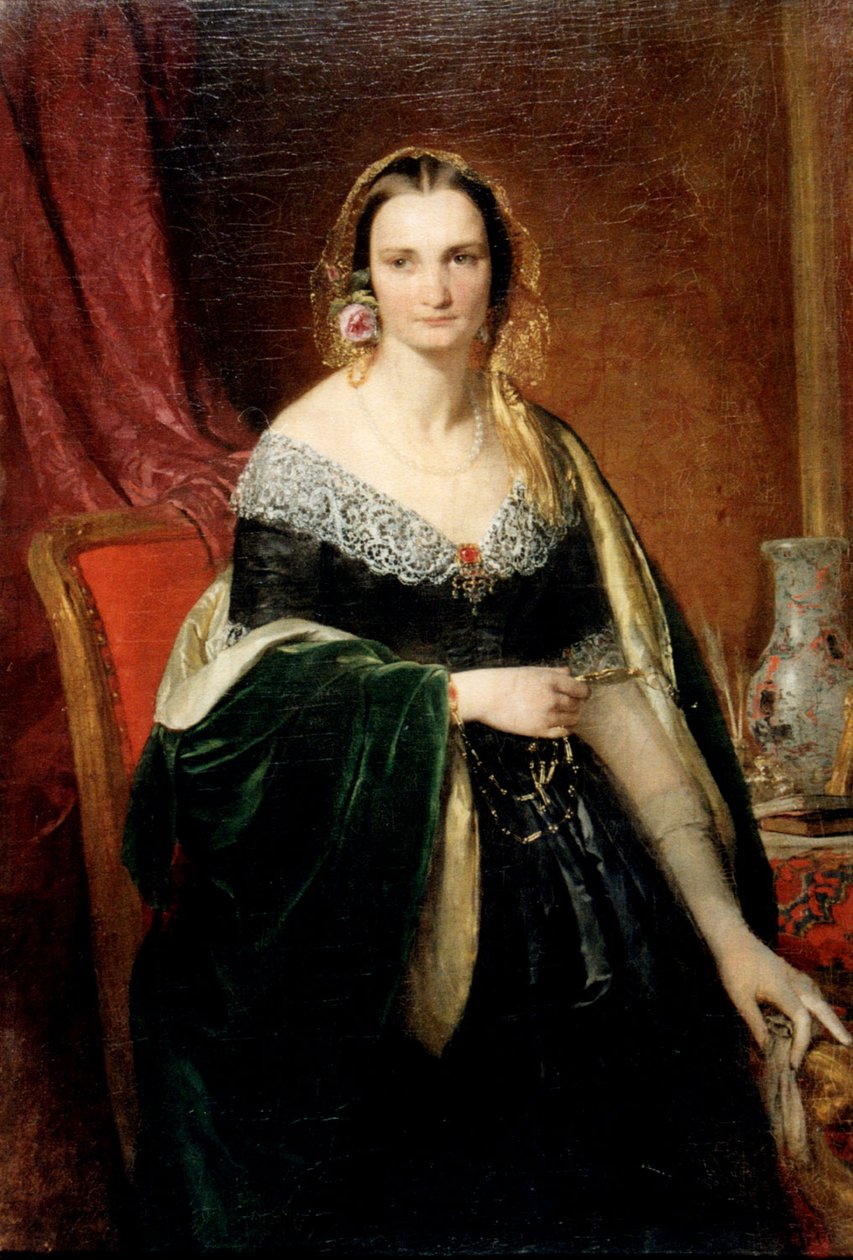 Portrait of Elizabeth Nikolaevna Krivtzov av Franz Xaver Winterhalter
