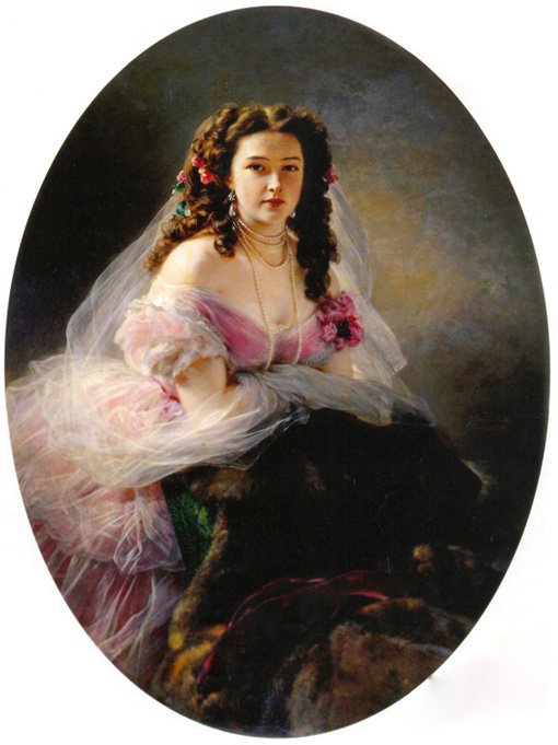 Porträtt av Madame Barbe de Rimsky-Korsakov av Franz Xaver Winterhalter