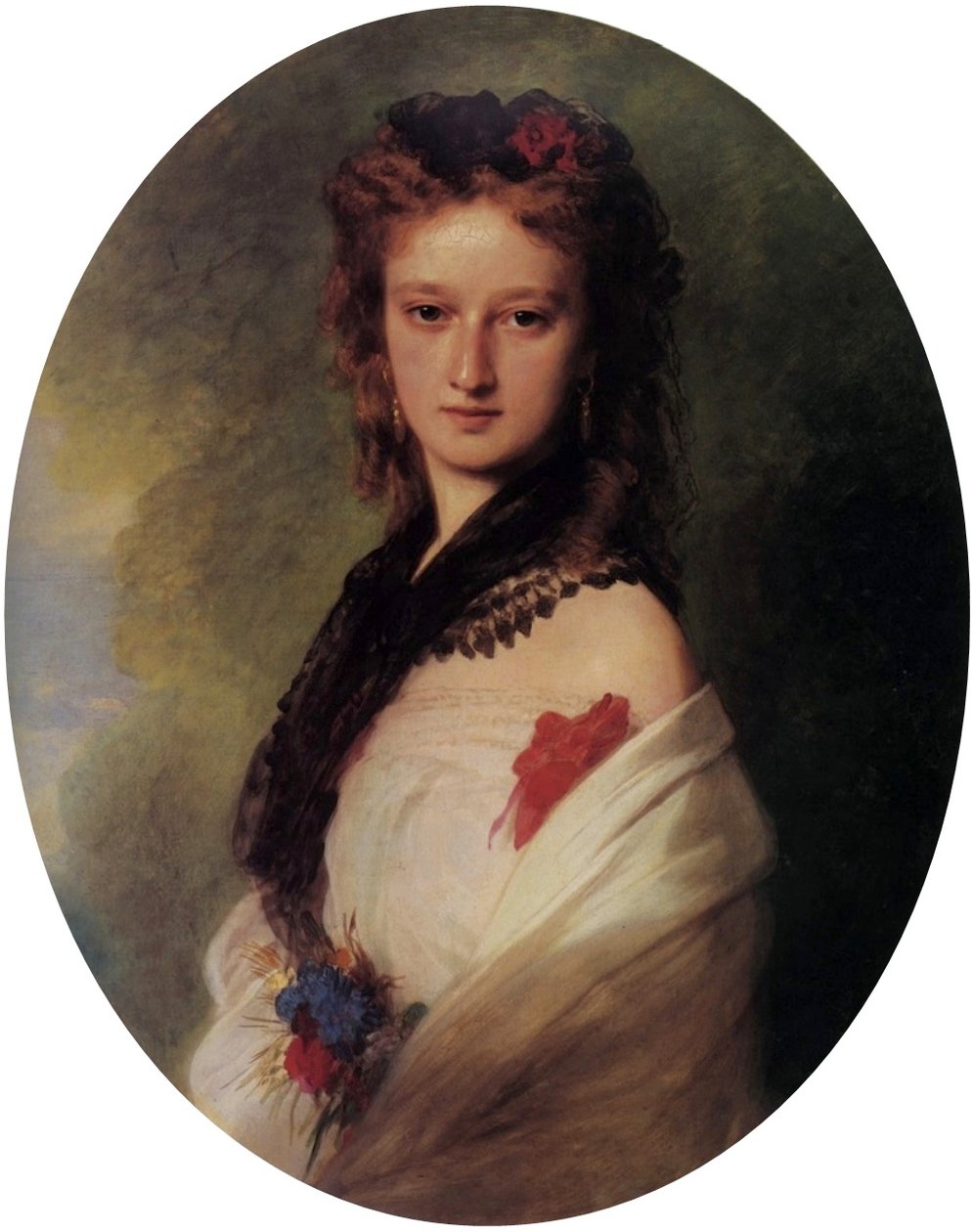 Portrait of Zofia Zamoyska née Potocka av Franz Xaver Winterhalter