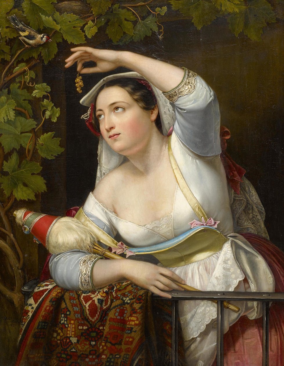 Porträtt av en ung kvinna i en vinranka, 1851 av Franz Xaver Winterhalter