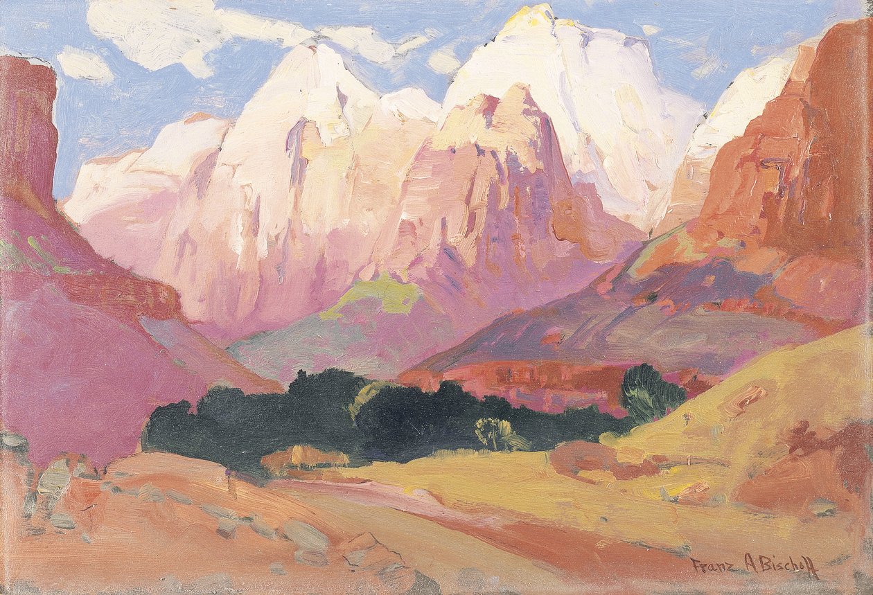 Grand Tetons (olja ombord) av Franz A. Bischoff