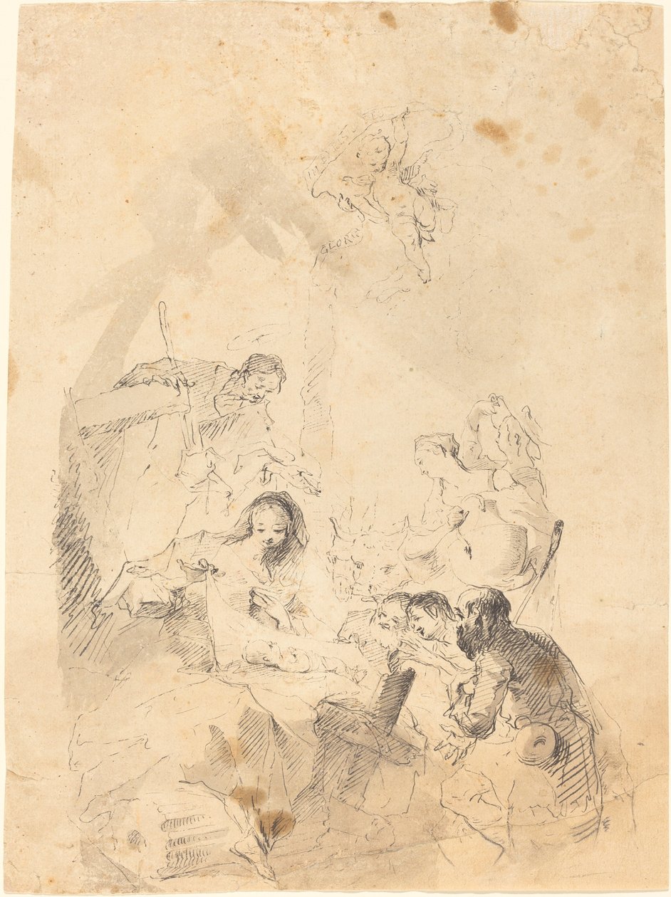 Tillbedjan av herdarna av Franz Anton Maulbertsch