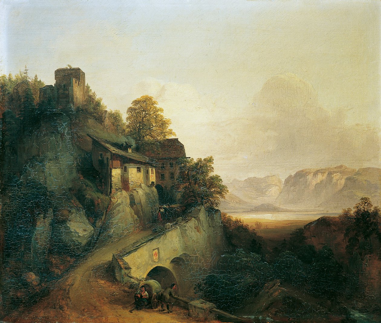 Bergsväg i Tyrolen av Franz Barbarini