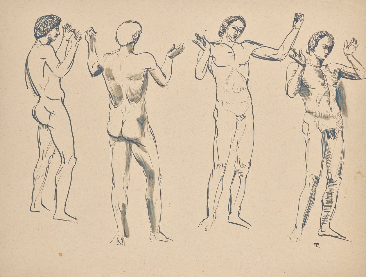 Fyra skisser för talaren av Franz Barwig d. Ä.
