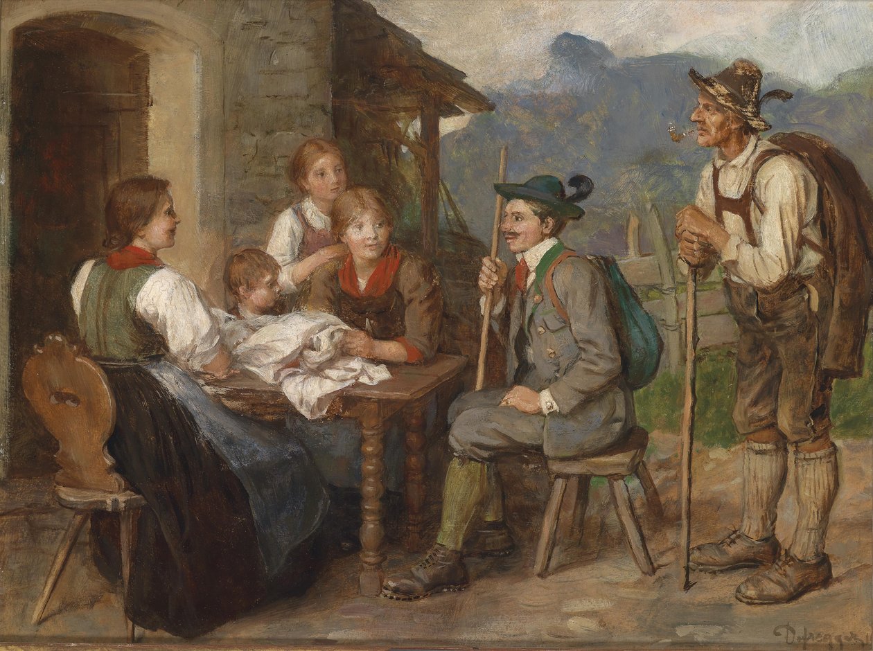 Salon Tyrolean av Franz Defregger