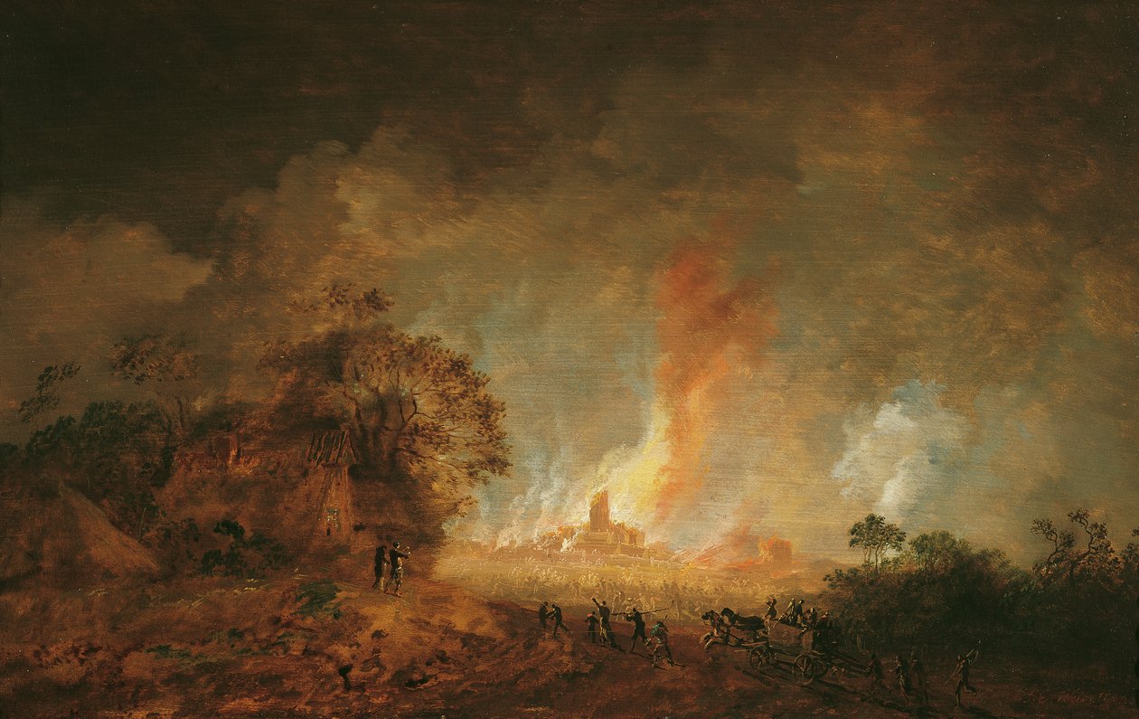 Stor nattbrand av Franz Edmund Weirotter