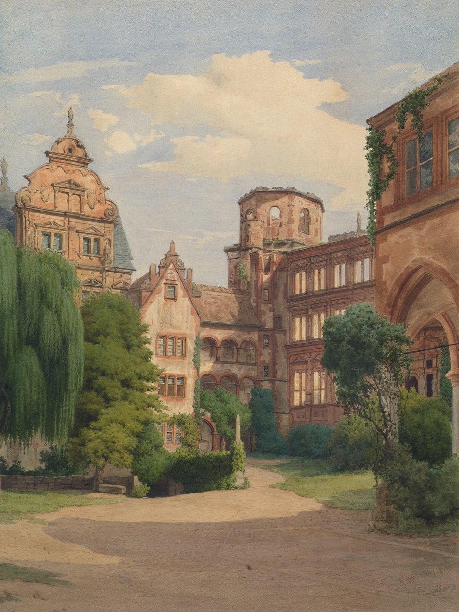 Utsikt över Heidelbergs slott av Franz Heinrich
