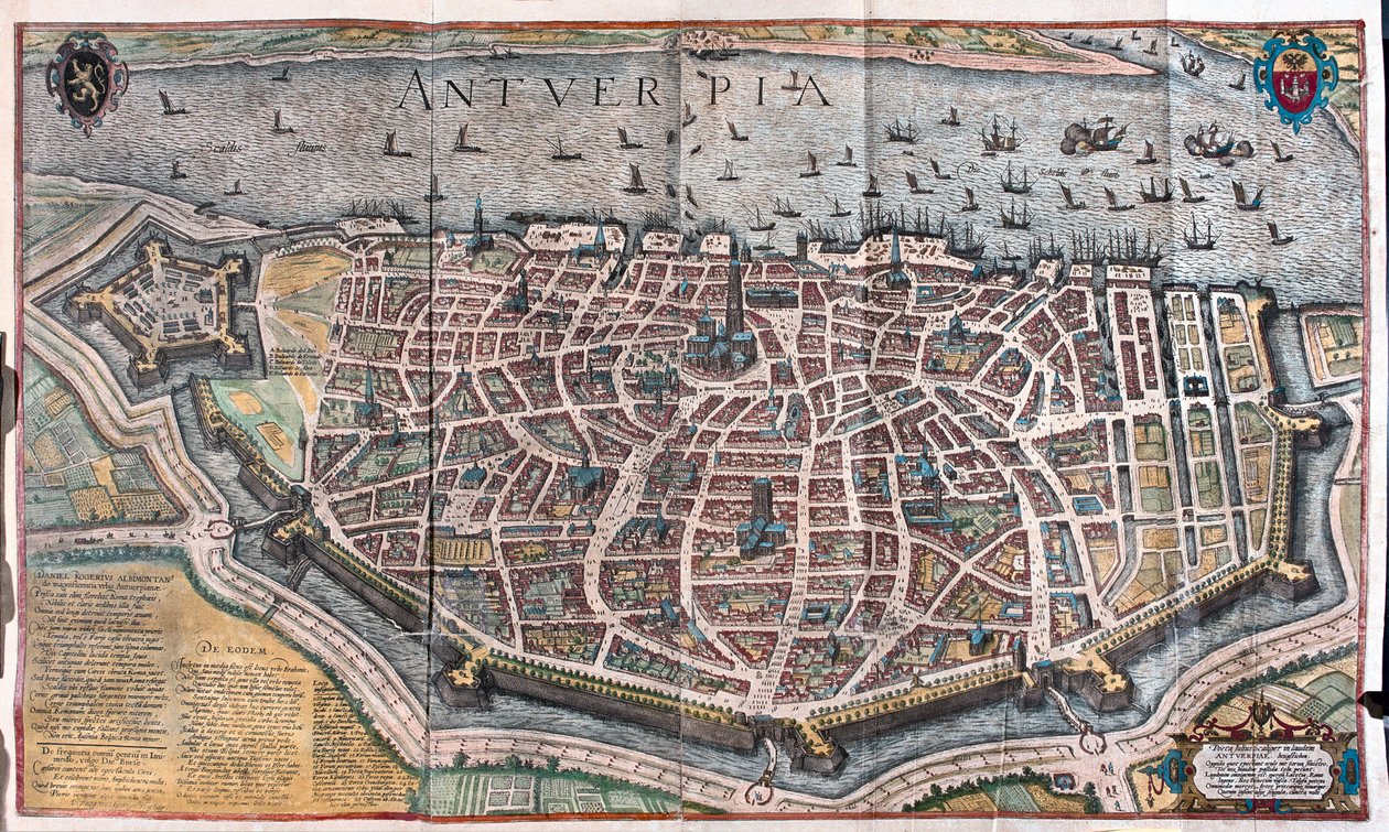 Antwerpen, Belgien (gravyr av Franz Hogenberg