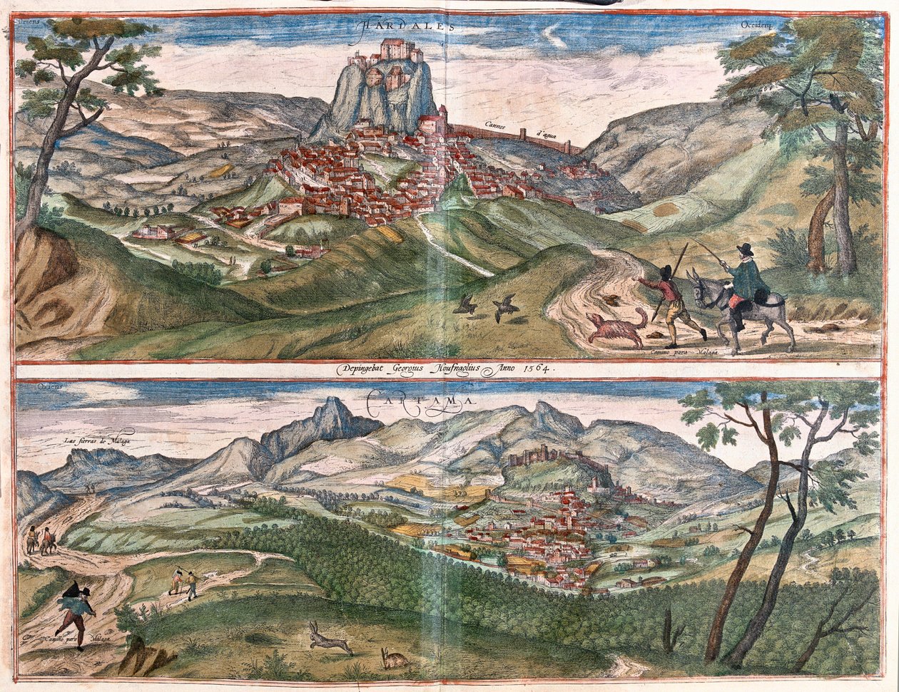 Ardales och Cartama, Spanien (gravyr av Franz Hogenberg
