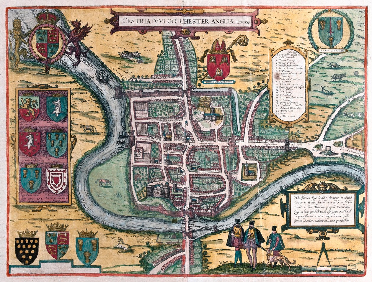 Chester - Storbritannien (gravyr av Franz Hogenberg