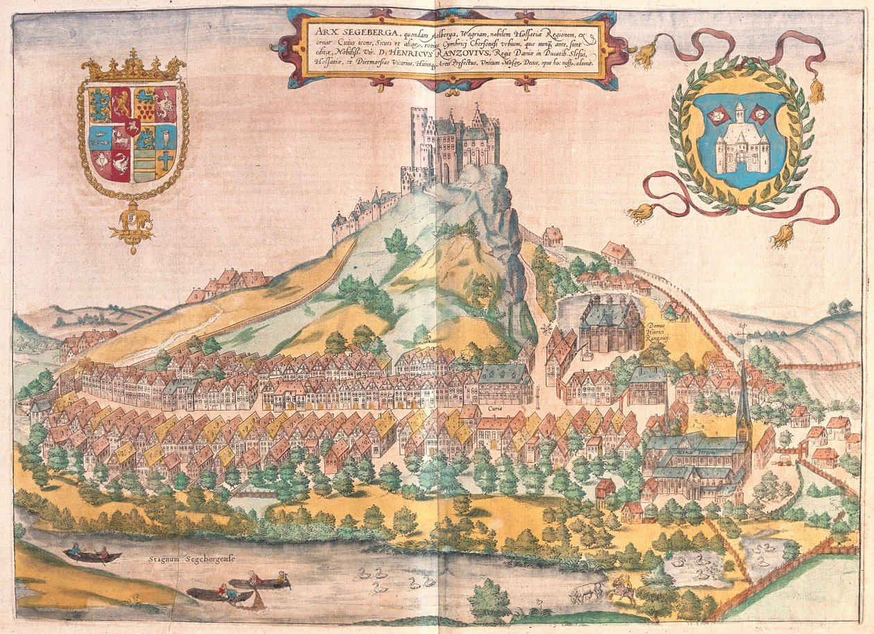 Inbunden, Segeberg, Tyskland (gravyr av Franz Hogenberg