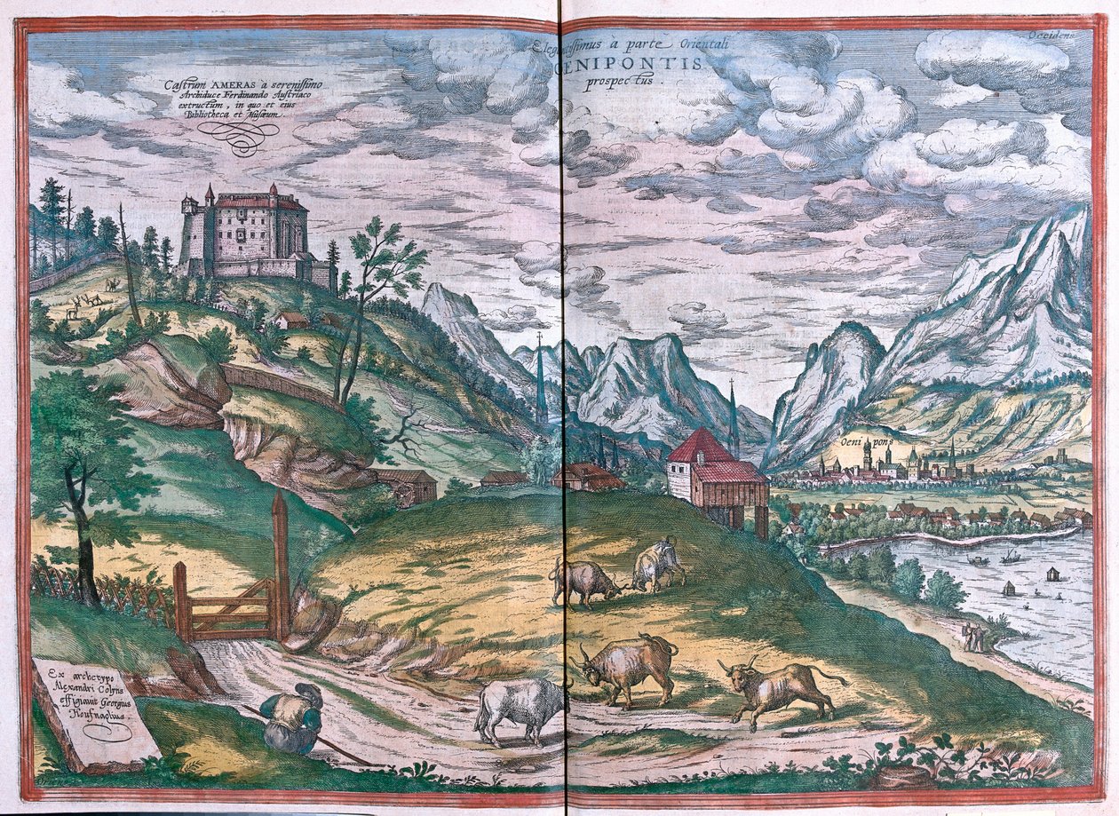 Innsbruck, Österrike (gravyr av Franz Hogenberg