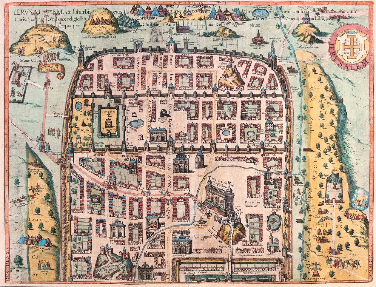 Jerusalem (led 1), Israel (gravyr av Franz Hogenberg