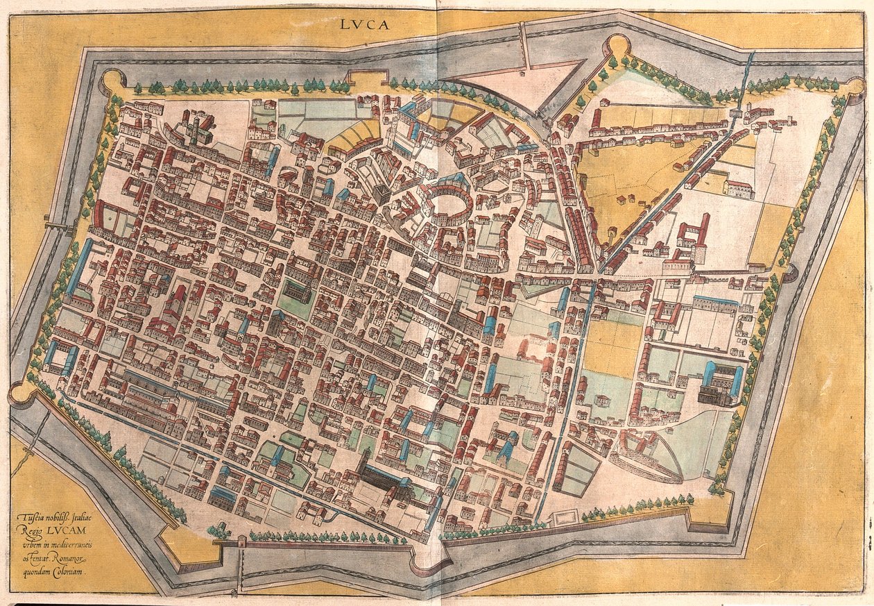 Lucca, Italien (gravyr av Franz Hogenberg