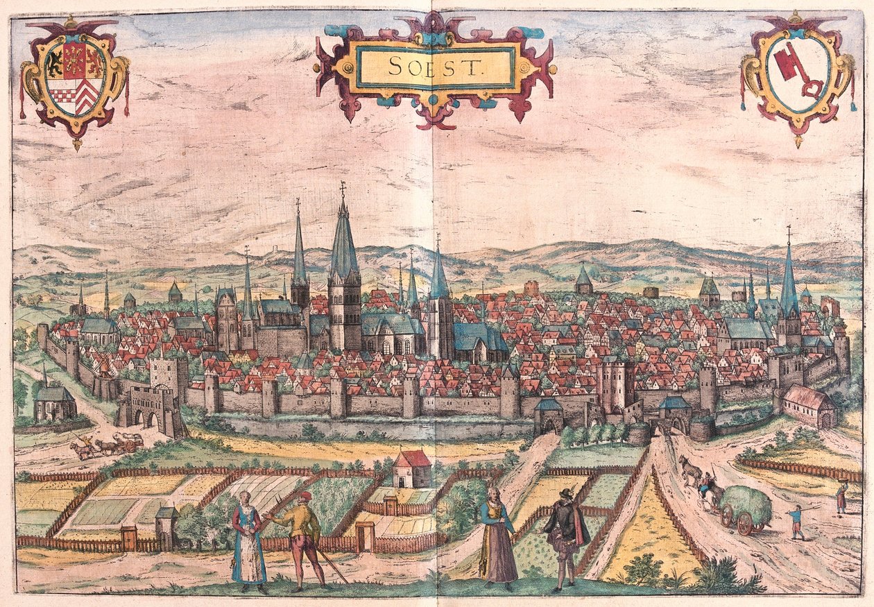 Soest, Tyskland (gravyr av Franz Hogenberg