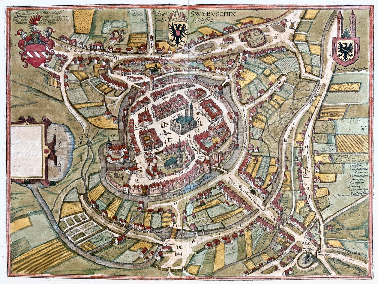 Swiebodzin, Polen (gravyr av Franz Hogenberg