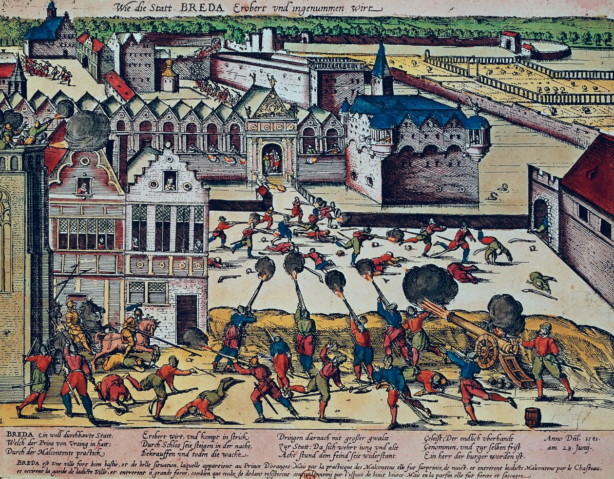 The Haultepenne Fury 1581 (färgad gravyr) av Franz Hogenberg