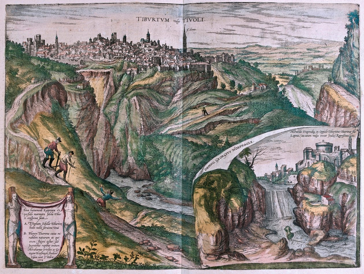 Tivoli, Italien (gravyr av Franz Hogenberg