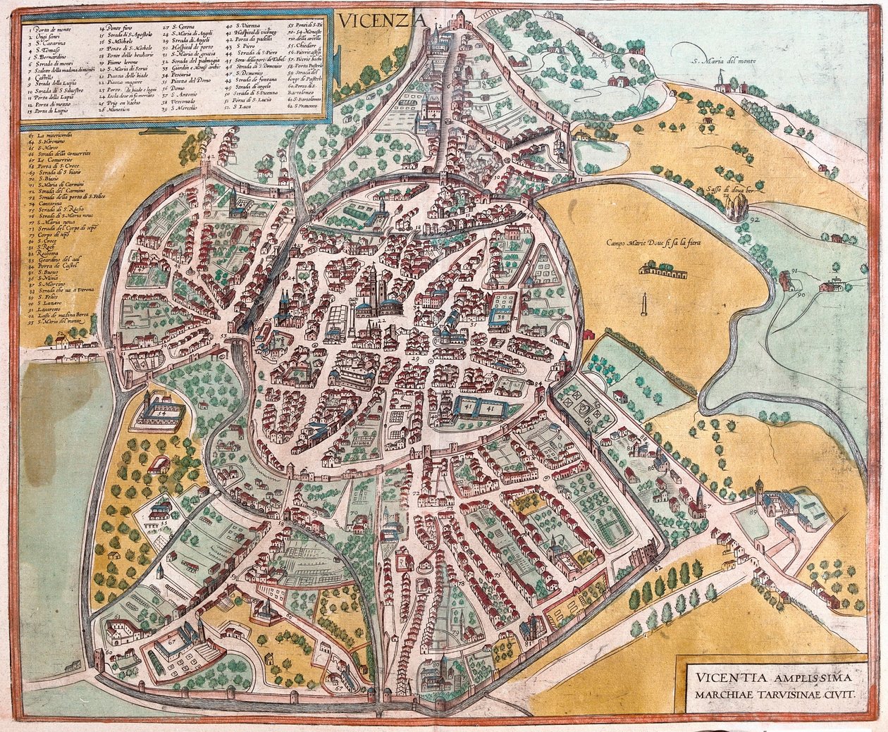 Vicenza, Italien (gravyr av Franz Hogenberg