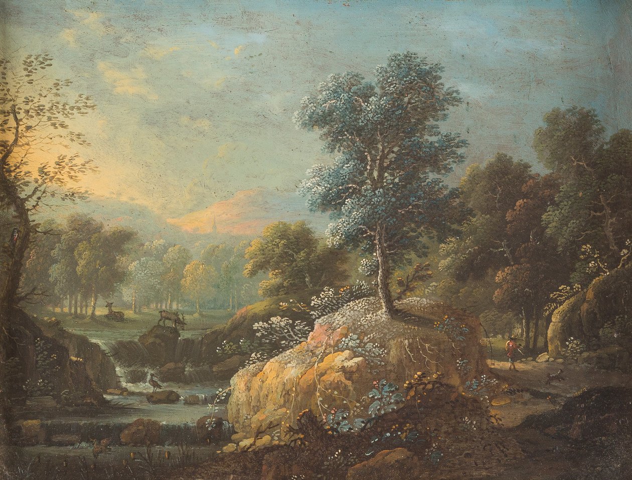 Franz Joachim Beich Skogsklädd kuperad bäck landskap av Franz Joachim Beich