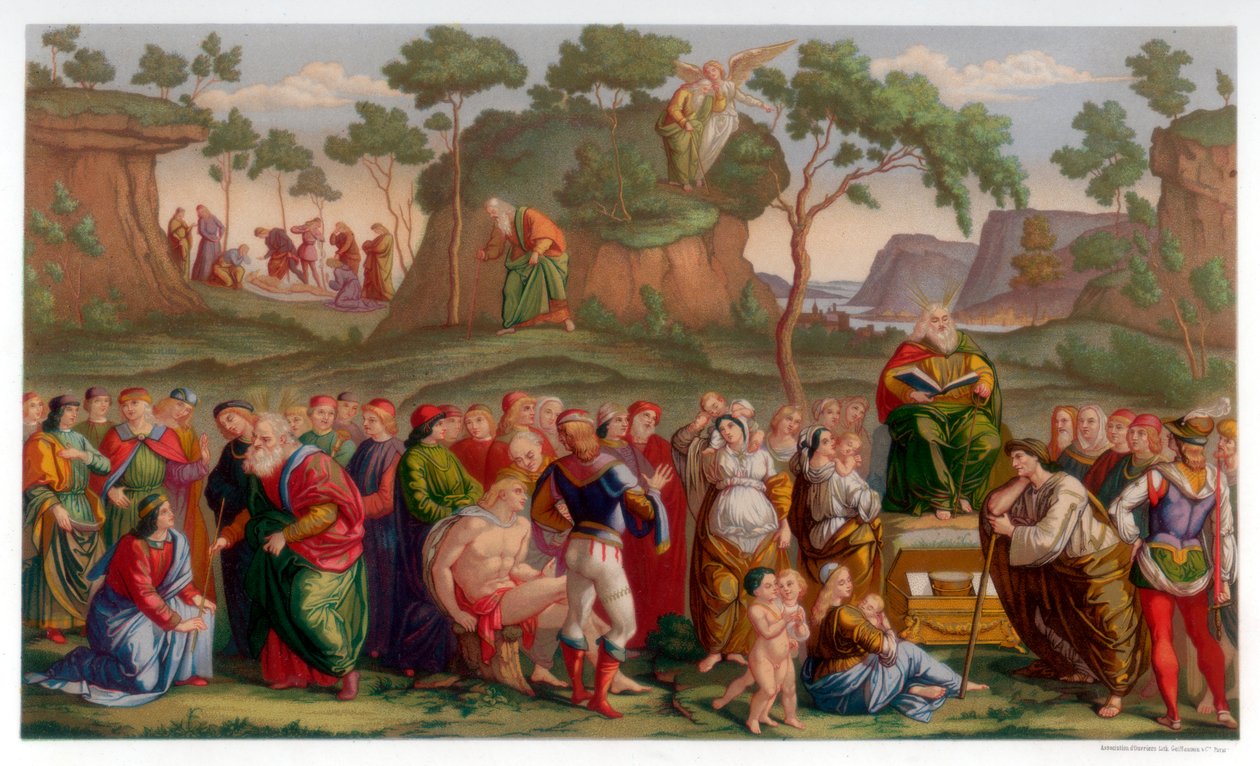 Moses testamente och död, 1481-1482 1870 av Franz Kellerhoven