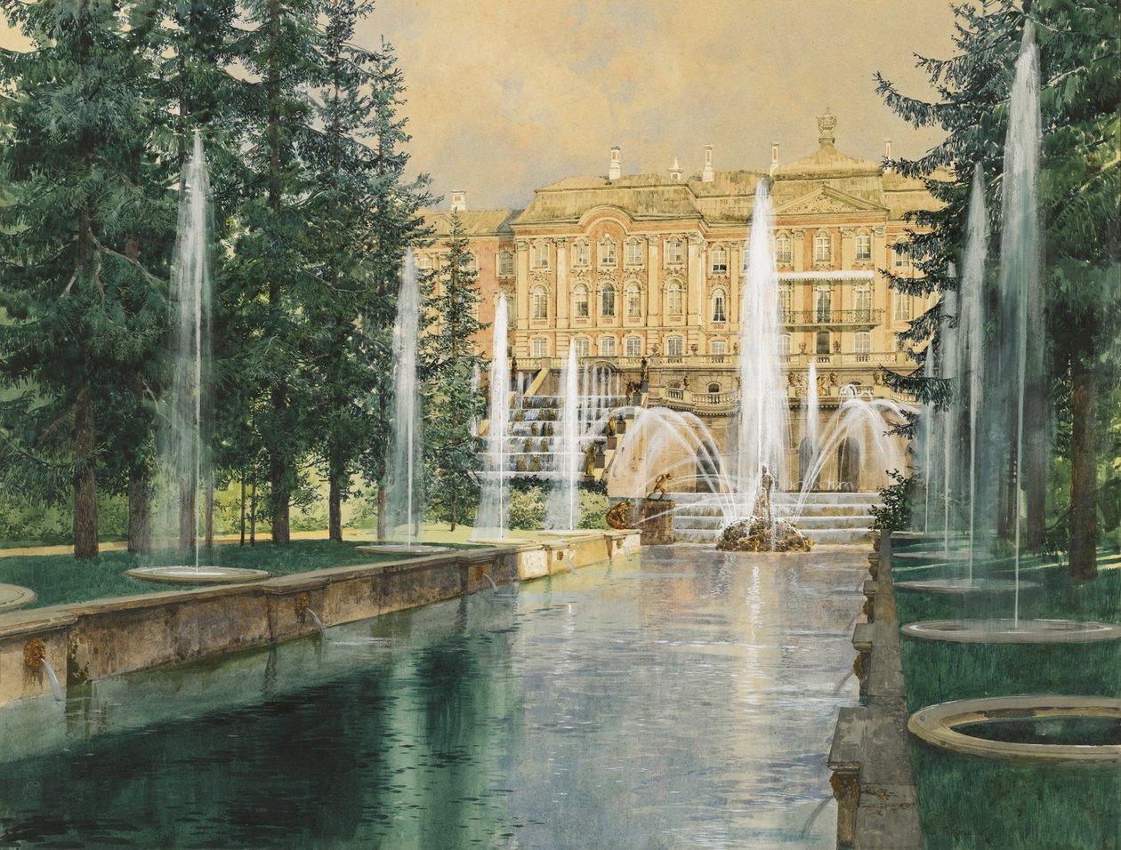 Peterhof, 1898 av Franz Kopallik